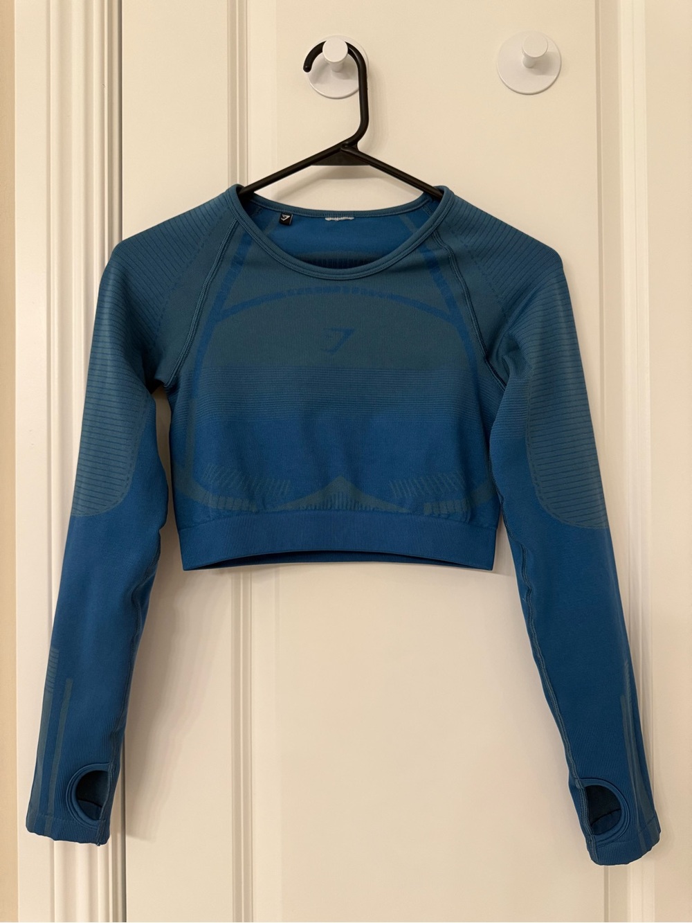 Gymshark Teal Seamless Long-Sleeve Crop Top